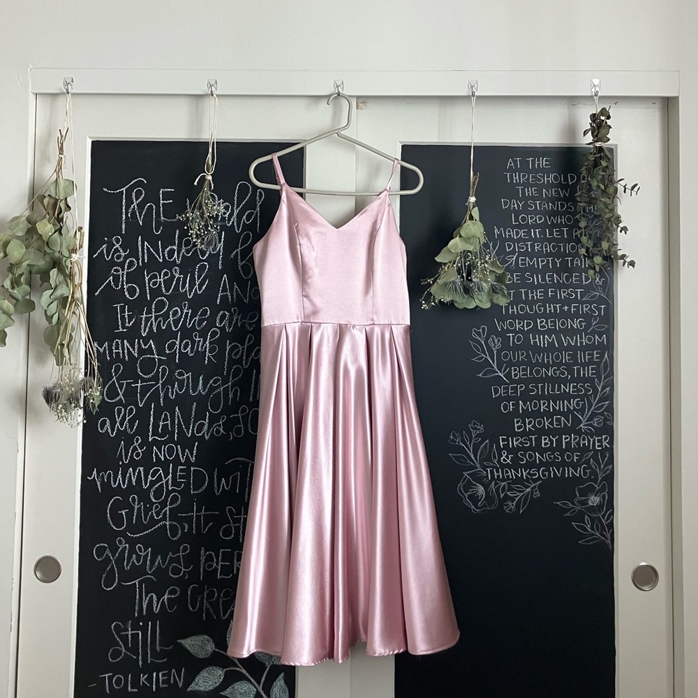 Chi Chi London Silk Midi Evening Dress